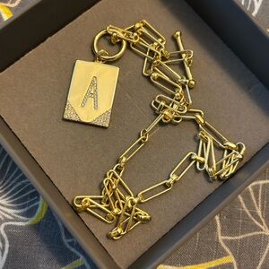 Uncommon James Leave Your Mark Necklace: Letter A